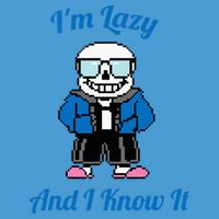 Sans Skeleton Cool Pixel Art IM Lazy And I Know It Tie Dye Hoodie
