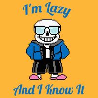Sans Skeleton Cool Pixel Art IM Lazy And I Know It Sustainable Knit Beanie