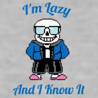 Sans Skeleton Cool Pixel Art IM Lazy And I Know It Ladies PosiCharge Tri-Blend Wicking Tank