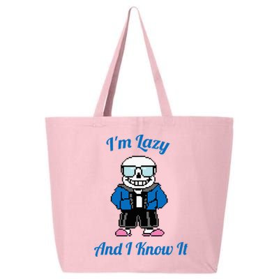 Sans Skeleton Cool Pixel Art IM Lazy And I Know It 25L Jumbo Tote
