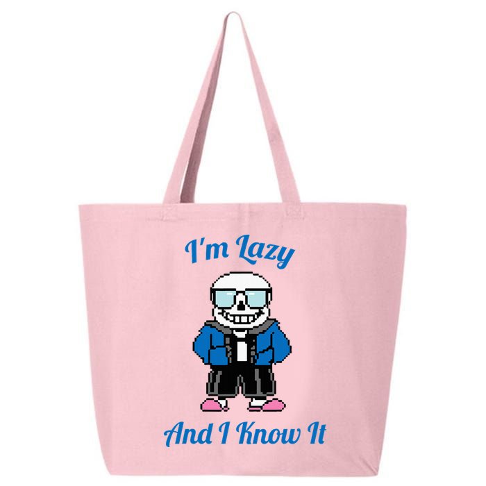 Sans Skeleton Cool Pixel Art IM Lazy And I Know It 25L Jumbo Tote