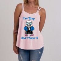 Sans Skeleton Cool Pixel Art IM Lazy And I Know It Women's Strappy Tank