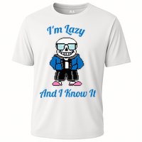Sans Skeleton Cool Pixel Art IM Lazy And I Know It Performance Shirt