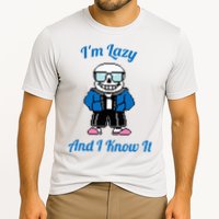 Sans Skeleton Cool Pixel Art IM Lazy And I Know It Performance Shirt