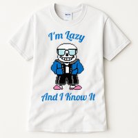 Sans Skeleton Cool Pixel Art IM Lazy And I Know It Tall T-Shirt