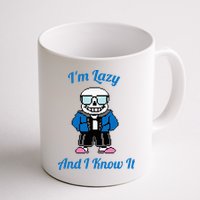 Sans Skeleton Cool Pixel Art IM Lazy And I Know It Mug