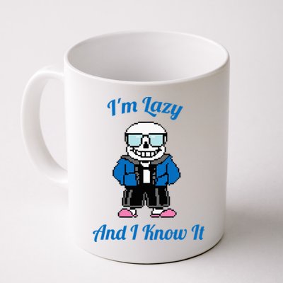 Sans Skeleton Cool Pixel Art IM Lazy And I Know It Mug