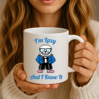 Sans Skeleton Cool Pixel Art IM Lazy And I Know It Mug
