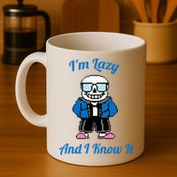 Sans Skeleton Cool Pixel Art IM Lazy And I Know It Mug