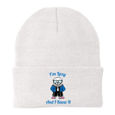 Sans Skeleton Cool Pixel Art IM Lazy And I Know It Beanie