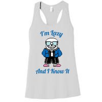 Sans Skeleton Cool Pixel Art IM Lazy And I Know It Women's Racerback Tank