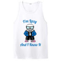 Sans Skeleton Cool Pixel Art IM Lazy And I Know It PosiCharge Competitor Tank