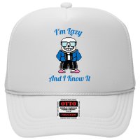 Sans Skeleton Cool Pixel Art IM Lazy And I Know It Trucker Hat