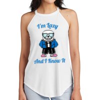 Sans Skeleton Cool Pixel Art IM Lazy And I Know It Women's Perfect Tri Rocker Tank