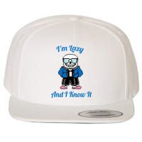 Sans Skeleton Cool Pixel Art IM Lazy And I Know It Wool Snapback Cap
