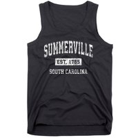 Summerville South Carolina Sc Vintage Established Sports Tank Top