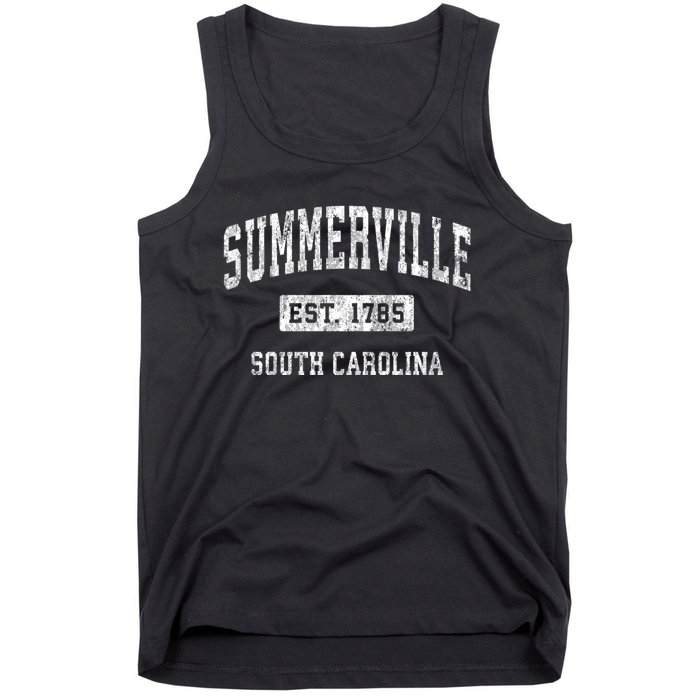 Summerville South Carolina Sc Vintage Established Sports Tank Top