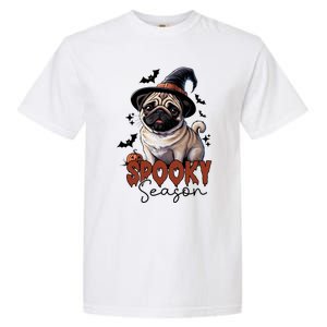 Spooky Season Cute Pug Halloween Graphic Garment-Dyed Heavyweight T-Shirt