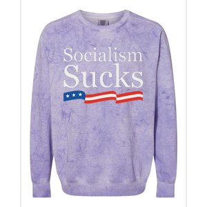 Socialism Sucks Conservative Colorblast Crewneck Sweatshirt