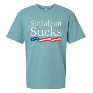 Socialism Sucks Conservative Sueded Cloud Jersey T-Shirt