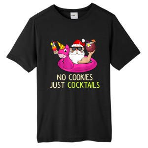 Summer Santa Christmas In July No Cookies Just Cocktails Tall Fusion ChromaSoft Performance T-Shirt