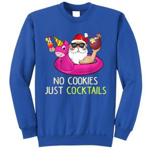 Summer Santa Christmas In July No Cookies Just Cocktails Sweatshirt