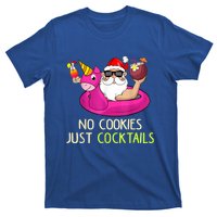 Summer Santa Christmas In July No Cookies Just Cocktails T-Shirt