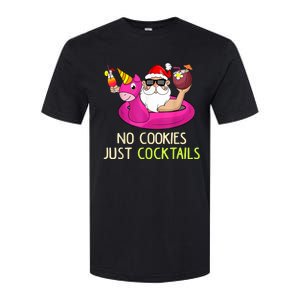 Summer Santa Christmas In July No Cookies Just Cocktails Softstyle CVC T-Shirt