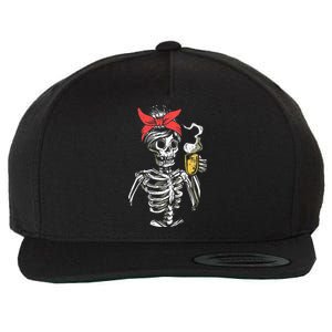 Spooky Skeleton Costume for Coffee Lovers - Perfect for Halloween Wool Snapback Cap