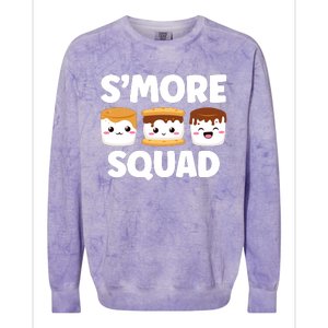 Smore Squad Camping Campfire Chocolate Marshmallow SMores Colorblast Crewneck Sweatshirt