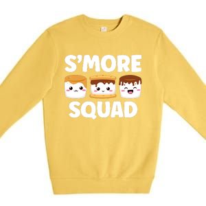 Smore Squad Camping Campfire Chocolate Marshmallow SMores Premium Crewneck Sweatshirt