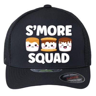 Smore Squad Camping Campfire Chocolate Marshmallow SMores Flexfit Unipanel Trucker Cap