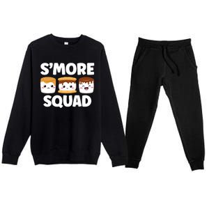 Smore Squad Camping Campfire Chocolate Marshmallow SMores Premium Crewneck Sweatsuit Set