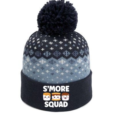 Smore Squad Camping Campfire Chocolate Marshmallow SMores The Baniff Cuffed Pom Beanie