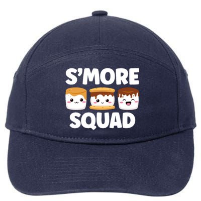 Smore Squad Camping Campfire Chocolate Marshmallow SMores 7-Panel Snapback Hat