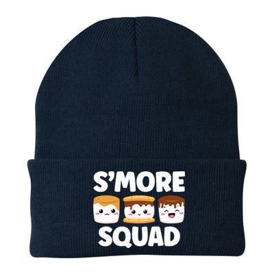 Smore Squad Camping Campfire Chocolate Marshmallow SMores Knit Cap Winter Beanie