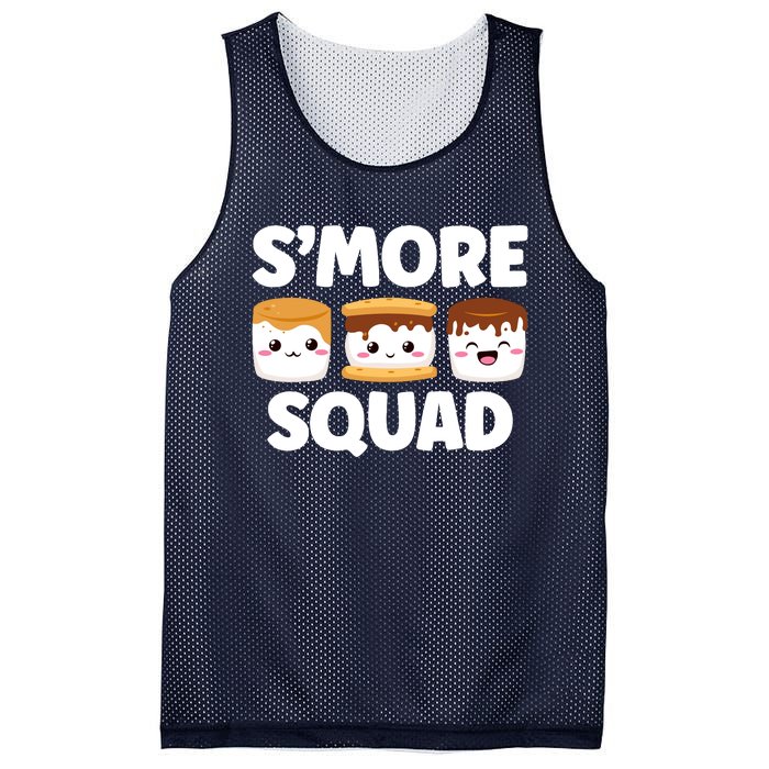 Smore Squad Camping Campfire Chocolate Marshmallow SMores Mesh Reversible Basketball Jersey Tank