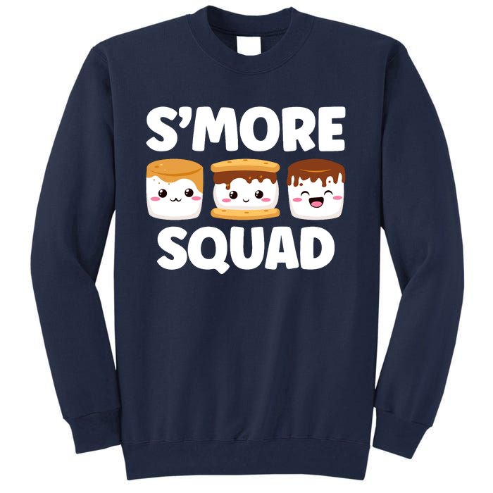 Smore Squad Camping Campfire Chocolate Marshmallow SMores Tall Sweatshirt