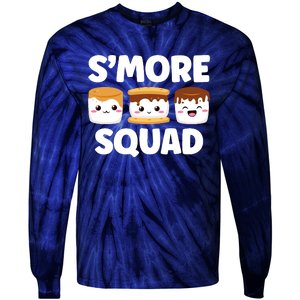 Smore Squad Camping Campfire Chocolate Marshmallow SMores Tie-Dye Long Sleeve Shirt