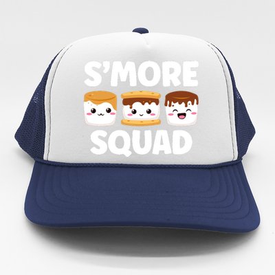 Smore Squad Camping Campfire Chocolate Marshmallow SMores Trucker Hat