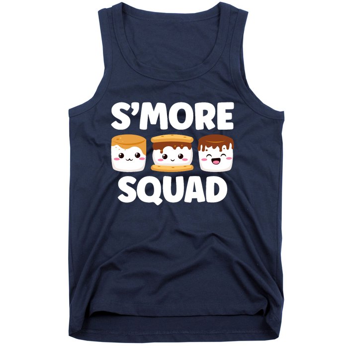 Smore Squad Camping Campfire Chocolate Marshmallow SMores Tank Top