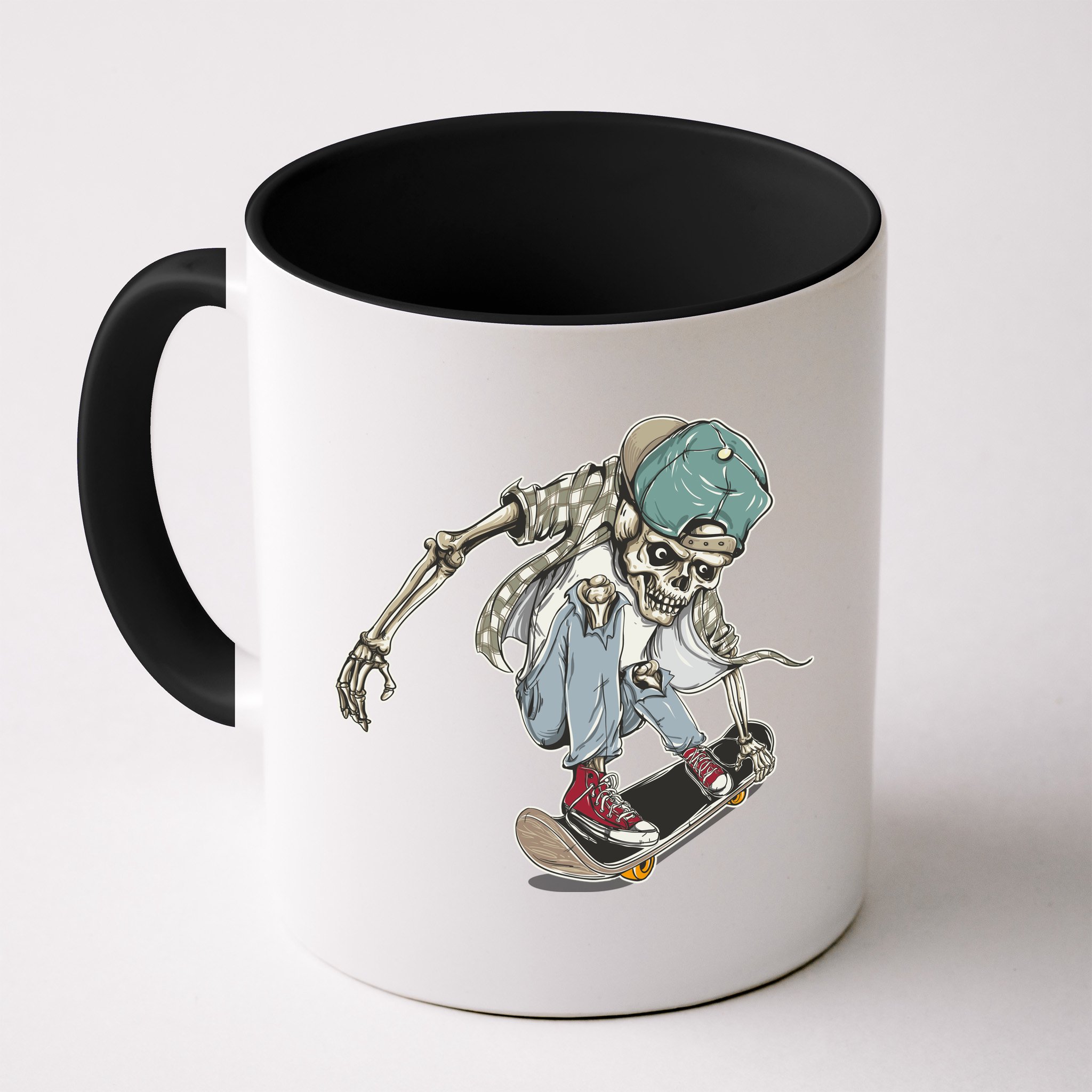Skater Skeleton Cartoon Mug