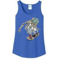 Skater Skeleton Cartoon Ladies Essential Tank