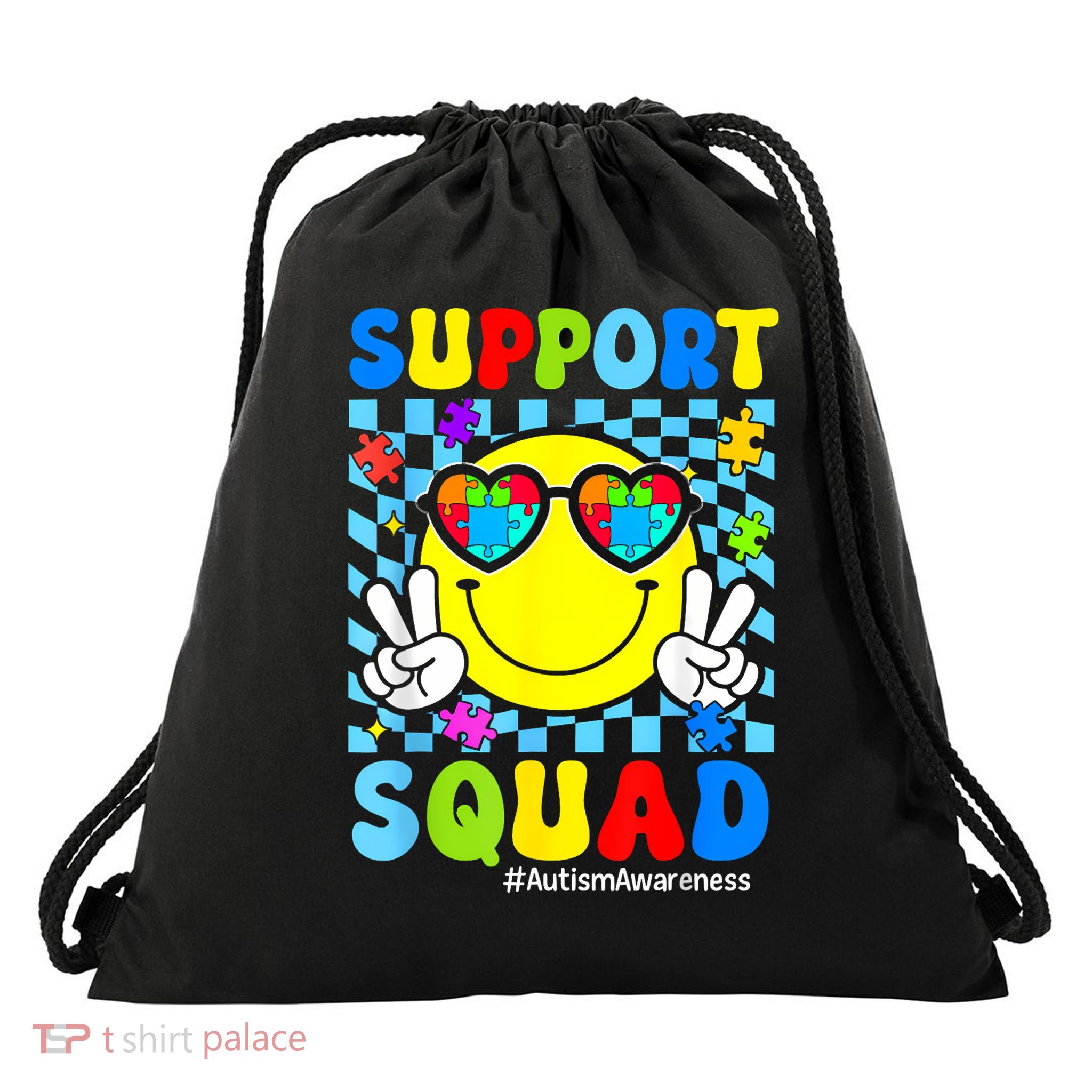 support squad cute funny Drawstring Bag