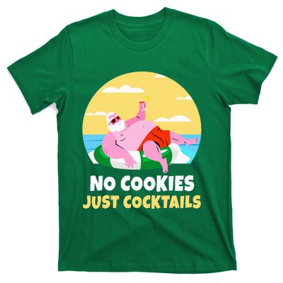 Santa Summer Christmas In July Xmas Cocktail Beach Gift T-Shirt