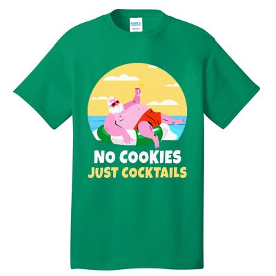 Santa Summer Christmas In July Xmas Cocktail Beach Gift Tall T-Shirt