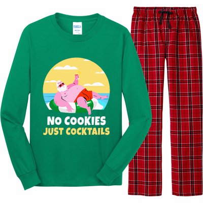 Santa Summer Christmas In July Xmas Cocktail Beach Gift Long Sleeve Pajama Set