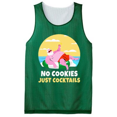 Santa Summer Christmas In July Xmas Cocktail Beach Gift Mesh Reversible Basketball Jersey Tank