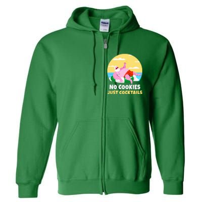 Santa Summer Christmas In July Xmas Cocktail Beach Gift Full Zip Hoodie