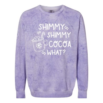 Shimmy Shimmy Cocoa What Apparel Merry Christmas Drink Colorblast Crewneck Sweatshirt